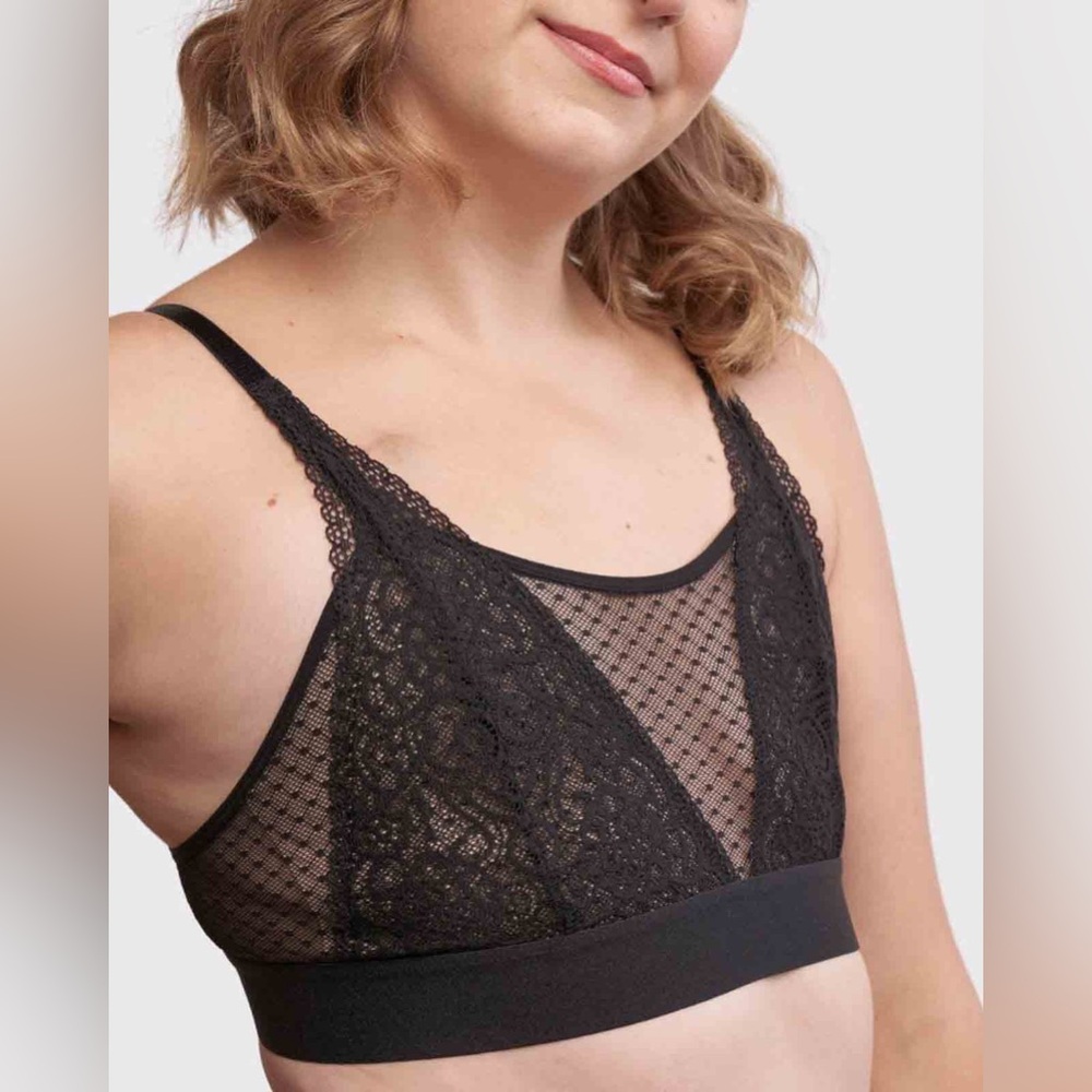 NWT ANAONO Wireless Pocketed Cupless Lace Bralette